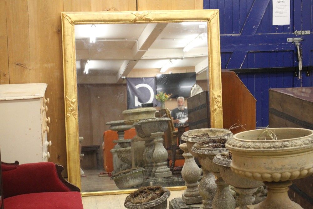 A Victorian rectangular giltwood and gesso overmantel mirror, W.142cm H.163cm